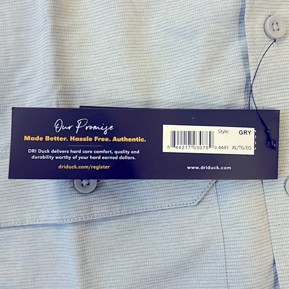 DRI DUCK-Men’s Crossroad Woven Shirt-NWT!! - Picture 4 of 5